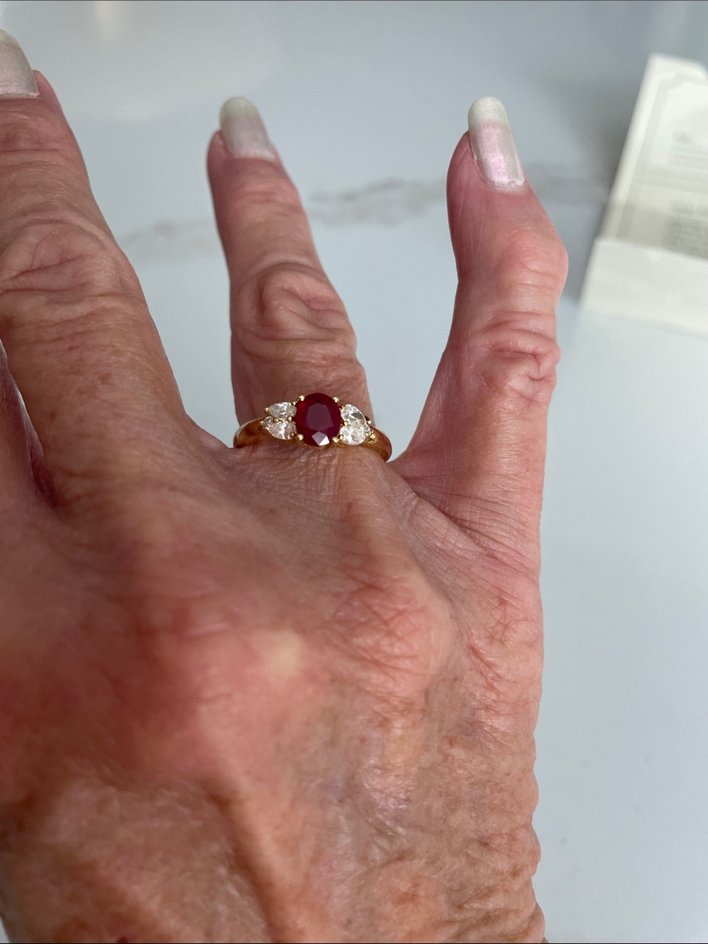 Ruby Diamond and gold ring